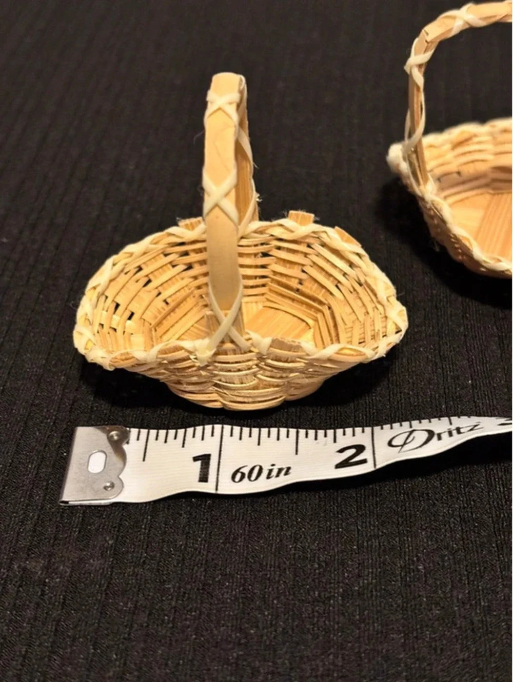 set of 11 small doll house woven baskets